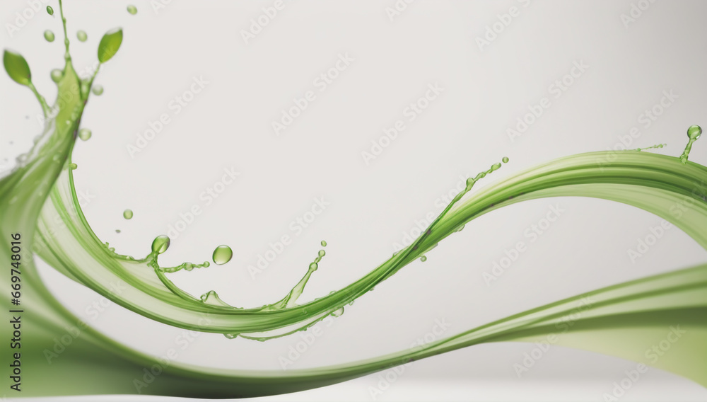 Emerald Waves: Abstract Green Background with Fluid Motion Emerald Waves: Abstract Green Background with Fluid Motion