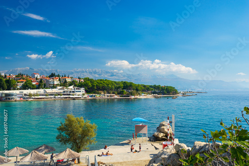 Fototapeta Naklejka Na Ścianę i Meble -  Bacvice City Beach in Split. Croatia