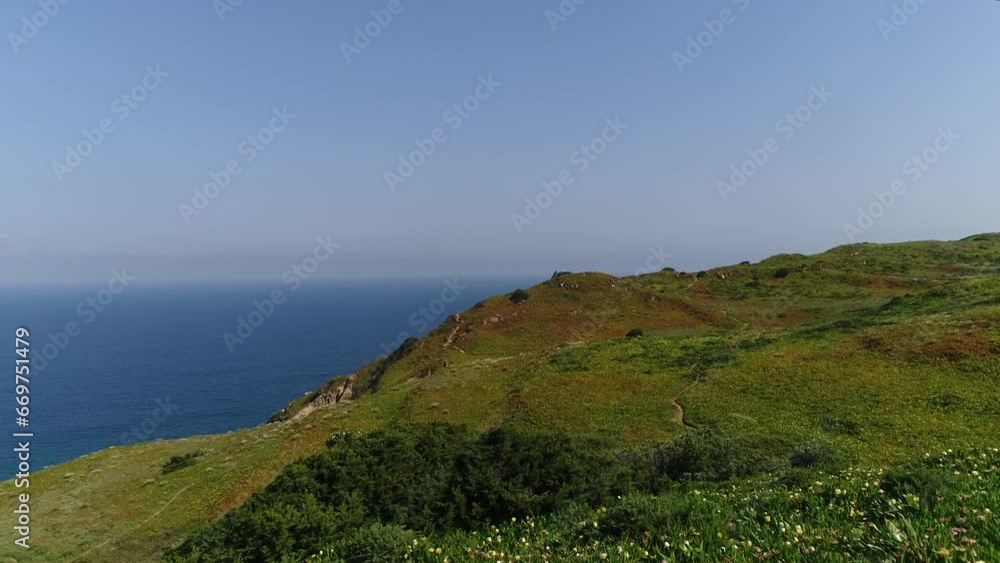Flying Over Cliff in Direction to the Sea Flying Over Cliff in Direction to the Sea