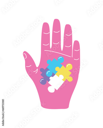asperger puzzles in hand