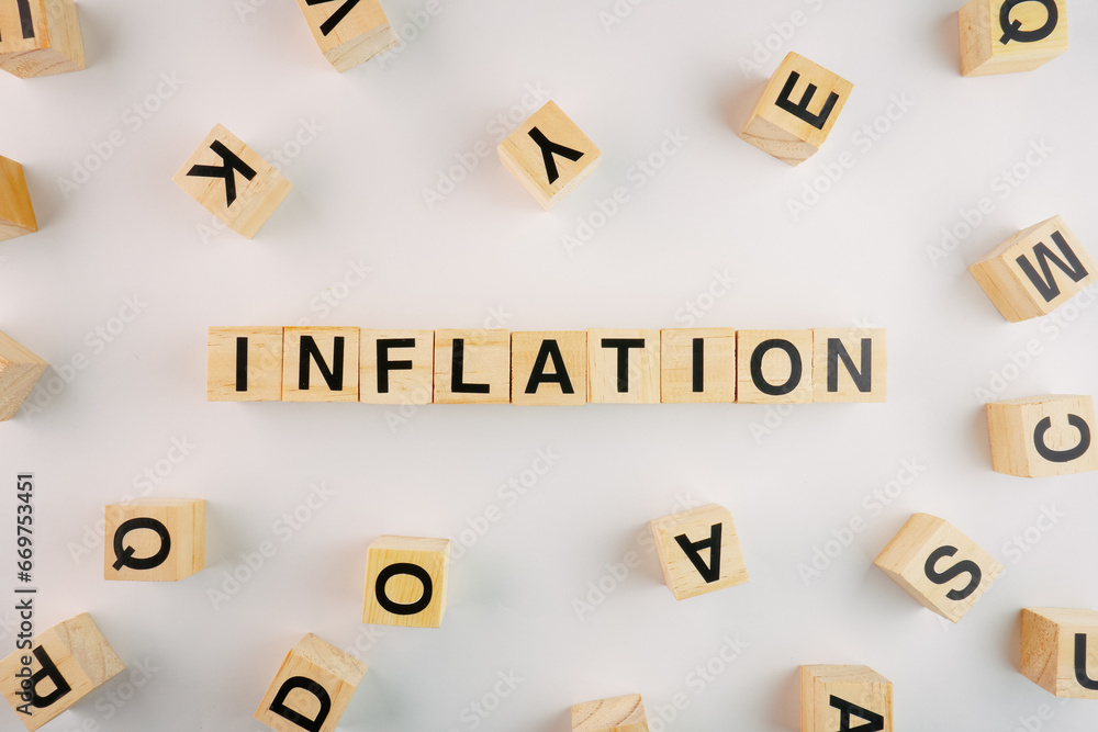 Inflation Wooden Block Words Concept Background
Inflation Wooden Block Words Concept Background