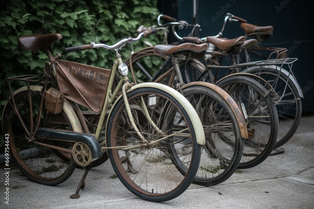 classic bicycles from the past. Generative AI