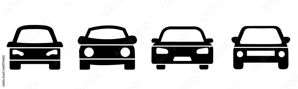 Car icon collection design. Stock vector.