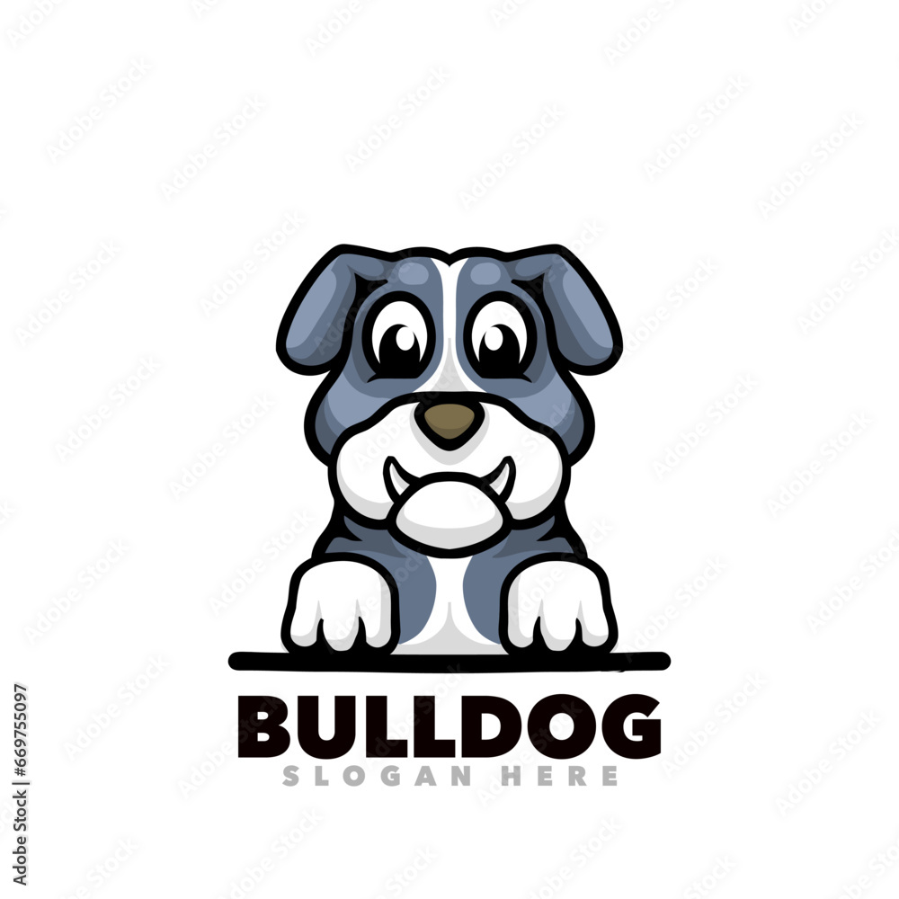 Obraz premium Bulldog mascot dog cartoon 