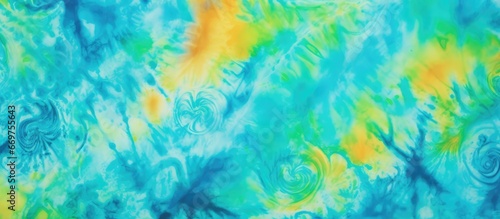 Handmade vintage psychedelic tie dye with pastel print