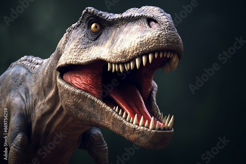 3D-rendered T-rex. Generative AI