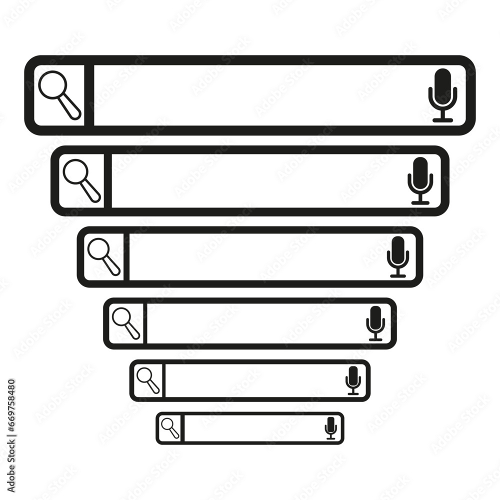 Web search bars set. Vector illustration. EPS10. Web search bars set. Vector illustration. EPS10.