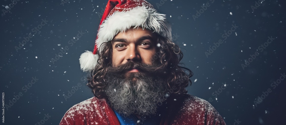 Bearded person during the holiday season Bearded person during the holiday season