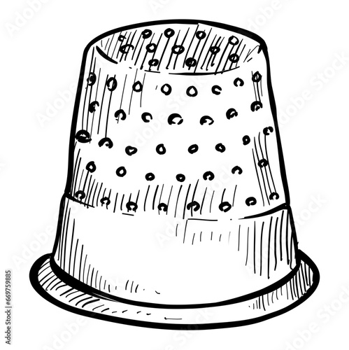 thimble hand drawn