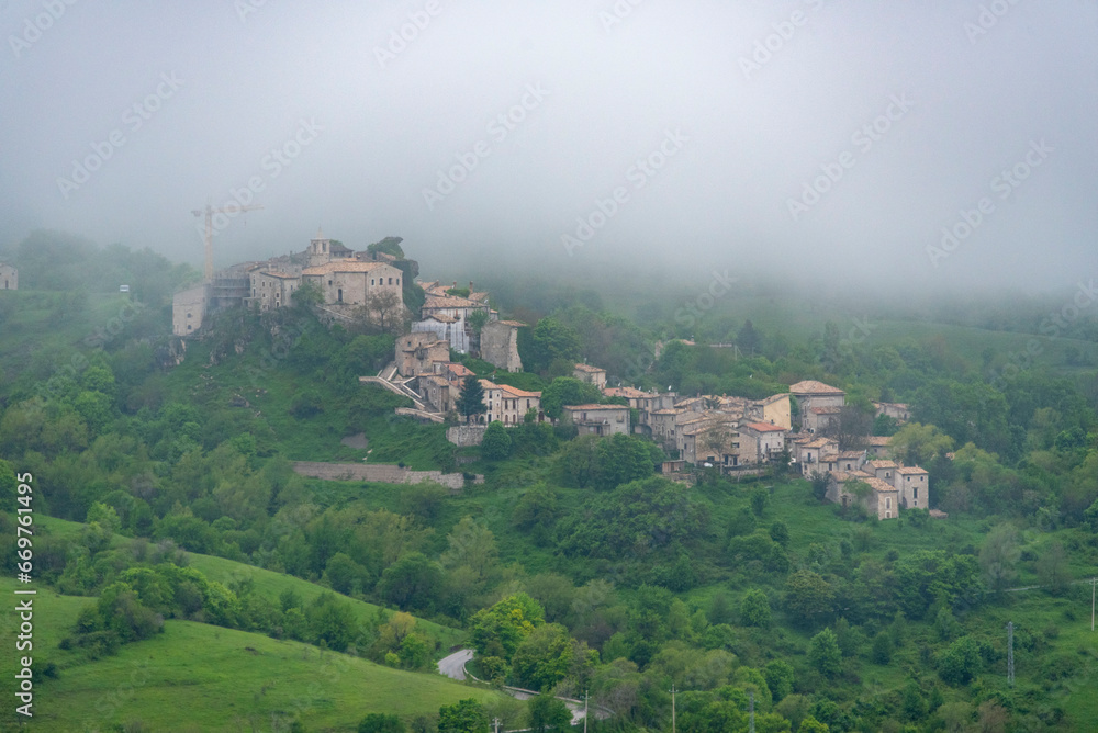 Fototapeta premium Town of Roccacaramanico - Italy