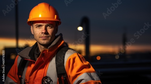 Real Worker image in the electricity and solar energy plant