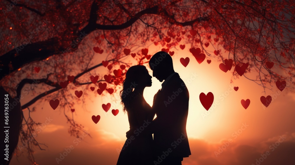 Happy Young Couple Celebrating Valentines Day, Background Image,Valentine Background Images, Hd