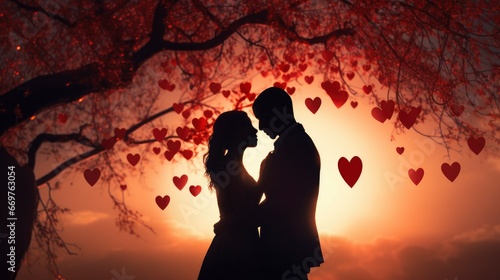 Happy Young Couple Celebrating Valentines Day, Background Image,Valentine Background Images, Hd