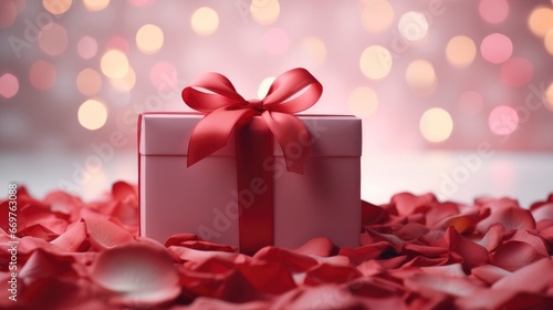 Holiday Background Rose Petals Gift Box, Background Image,Valentine Background Images, Hd © ACE STEEL D