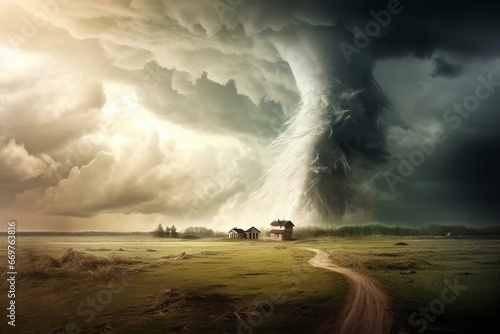 A tornado is a violent rotating air column connecting a cloud with the earth's surface. Generative AI