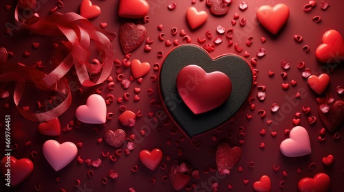 Valentine Day Background Hearts Top View, Background Image,Valentine Background Images, Hd