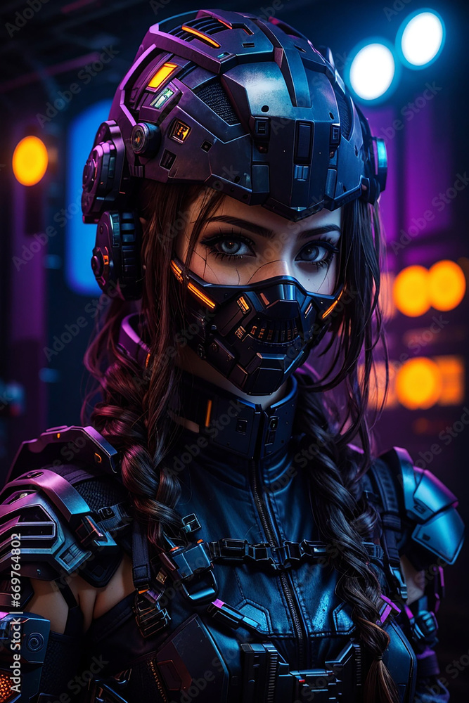 cyberpunk girl future tech cyberpunk girl future tech
