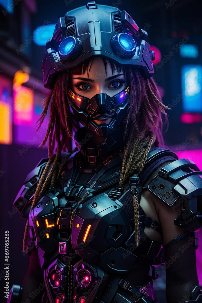 cyberpunk girl future tech cyberpunk girl future tech