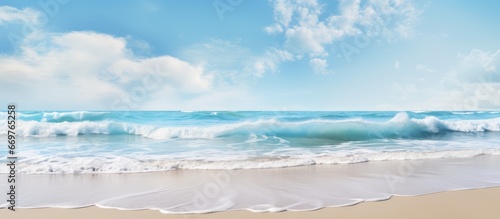Beach landscape with ocean waves