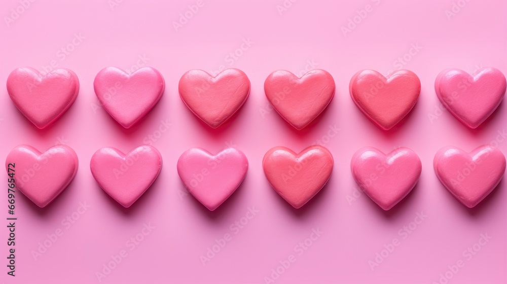 Candy Hearts On Pink Background Lined , Background Image,Valentine Background Images, Hd