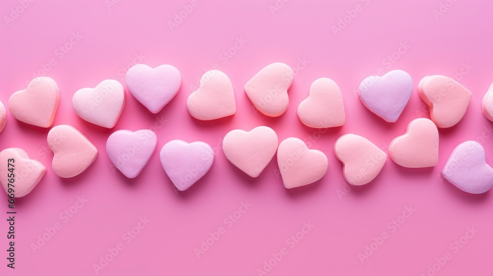 Candy Hearts On Pink Background Lined , Background Image,Valentine Background Images, Hd