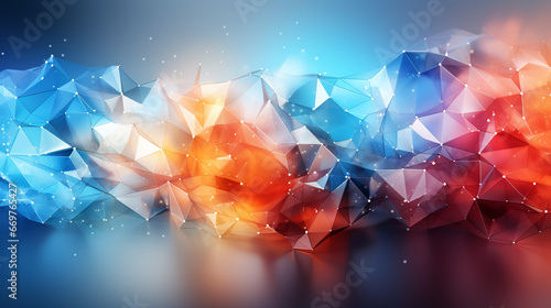 Abstract polygonal wireframe technology background