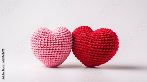Crocheted Amigurumi Pink Red White Hearts  Background Image Valentine Background Images  Hd