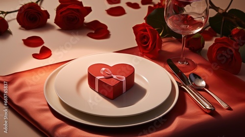 Valentines Day Table Place Setting Gift , Background Image,Valentine Background Images, Hd