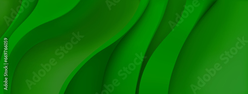 Abstract background with wavy folds in green colors