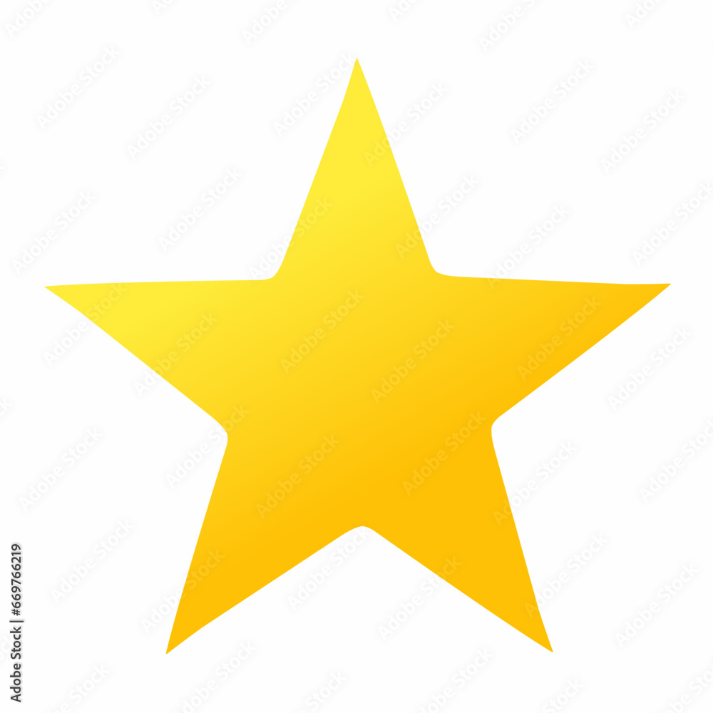 Single gold yellow star icon isolates on white background. Single gold yellow star icon isolates on white background.
