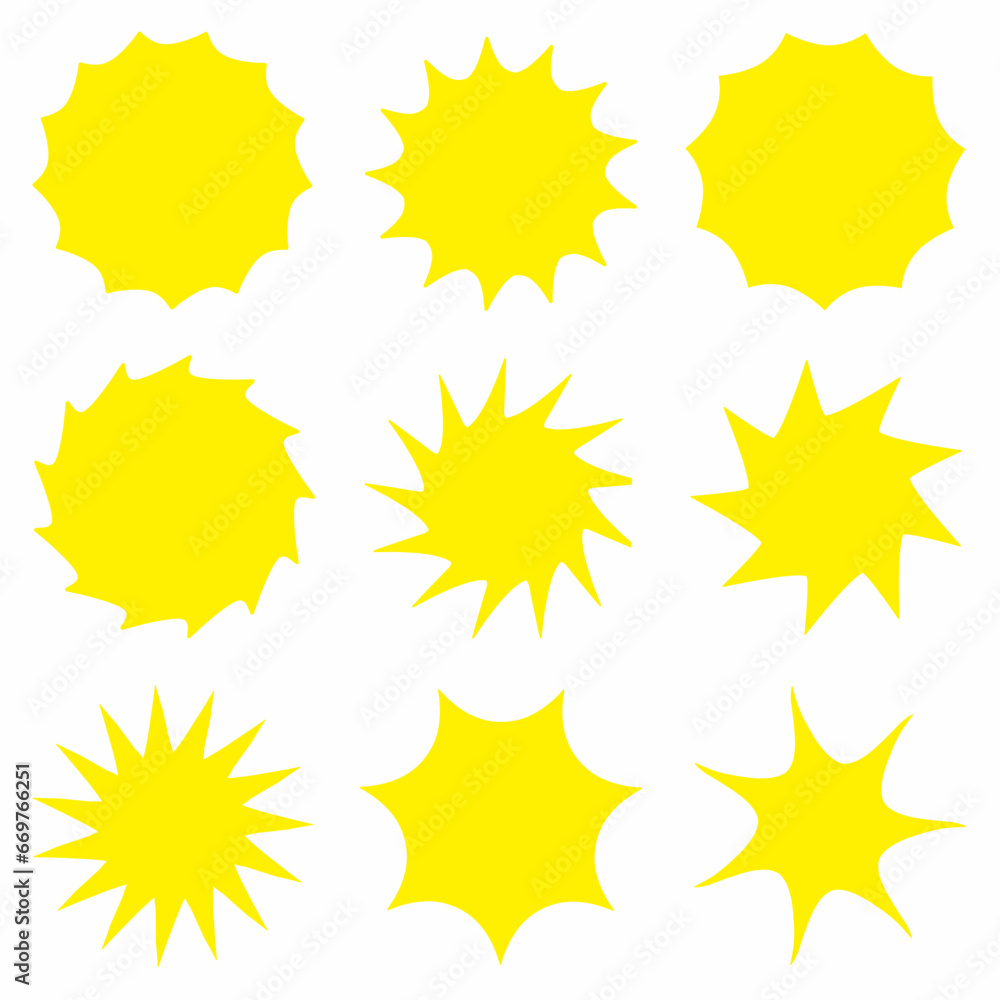 Sun icon vector set. Sun icon vector set.