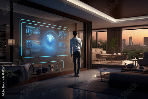 smart home interior - futuristic house concept © blaize