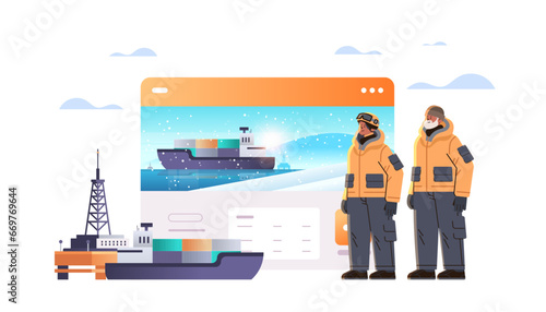 oilmen or gasmen standing together near facility station workers in uniform technician maintenance expedition service concept