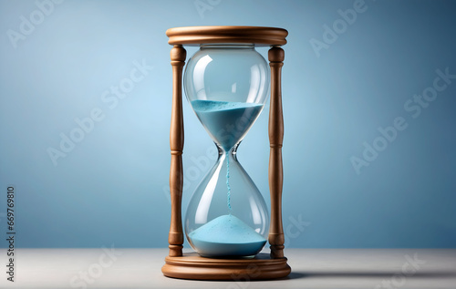 Hourglass Time Concept,,, Elegant Hourglass Icon Generative Ai