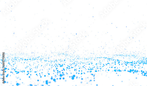 3D abstract digital technology blue light particles
