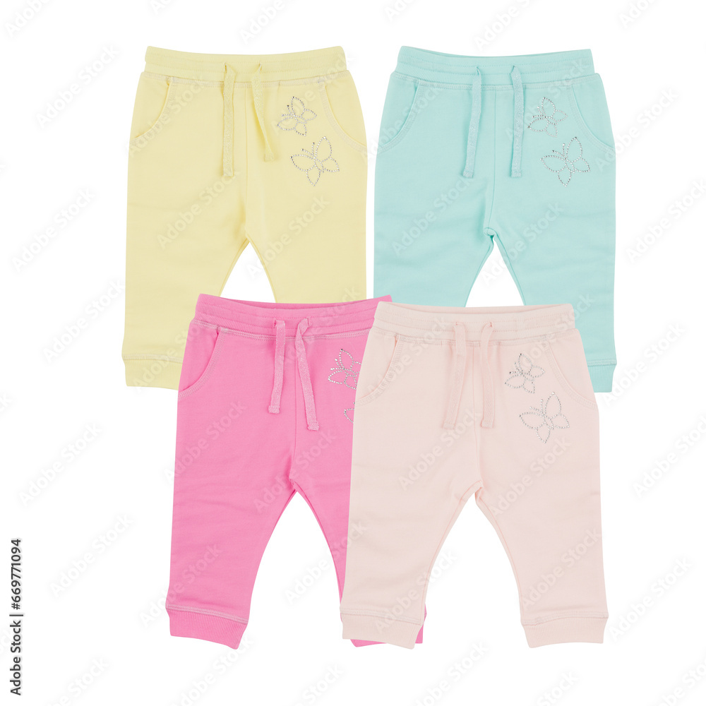 Various styles of clothing pants cut out isolated transparent background Various styles of clothing pants cut out isolated transparent background