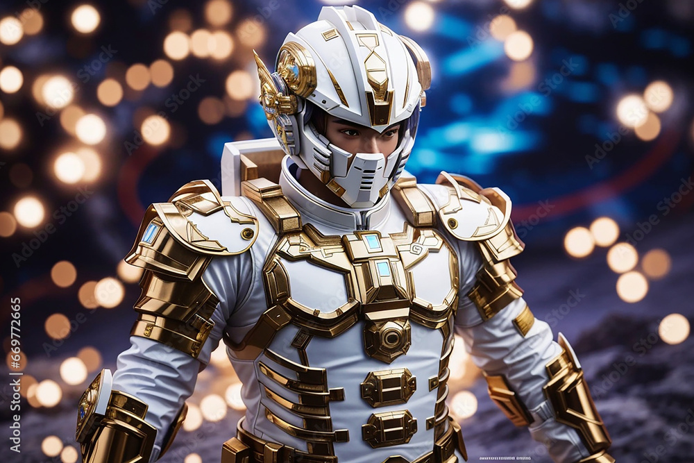 cyberpunk man future tech cosmic warrior cyberpunk man future tech cosmic warrior