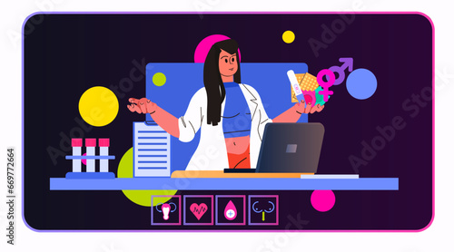 woman gives online lecture about sexual health education contraceptive methods contraception virtual sex coaches human sexuality