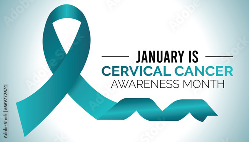 Vector illustration on the theme of Cervical Cancer awareness month observed each year during January.banner, Holiday, poster, card and background design.