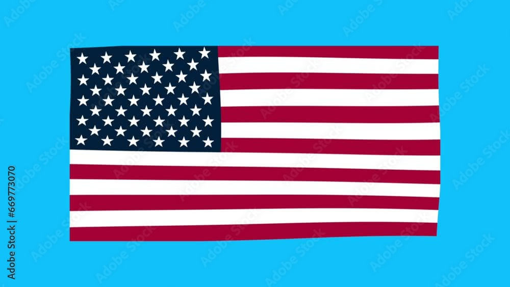 Flag of the United States of America waving in the wind Flag of the United States of America waving in the wind