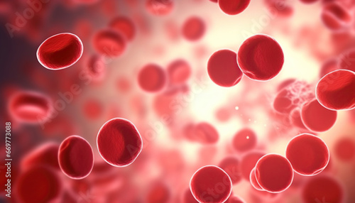 Erythrocytes Red blood cells, enlarged photograph