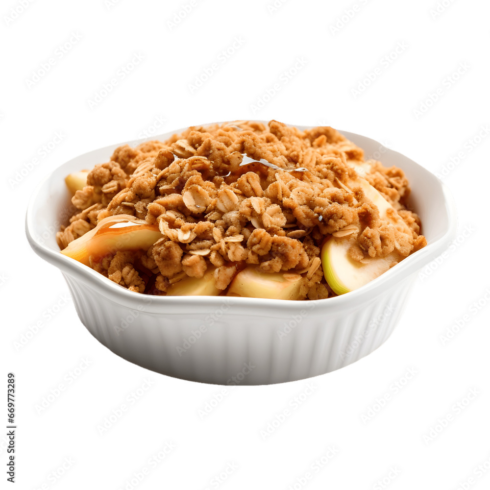 Dessert Apple Crisp Isolated on a transparent background Dessert Apple Crisp Isolated on a transparent background