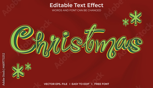 3d  editable text effect merry christmas, perfect for branding or poster purposes.