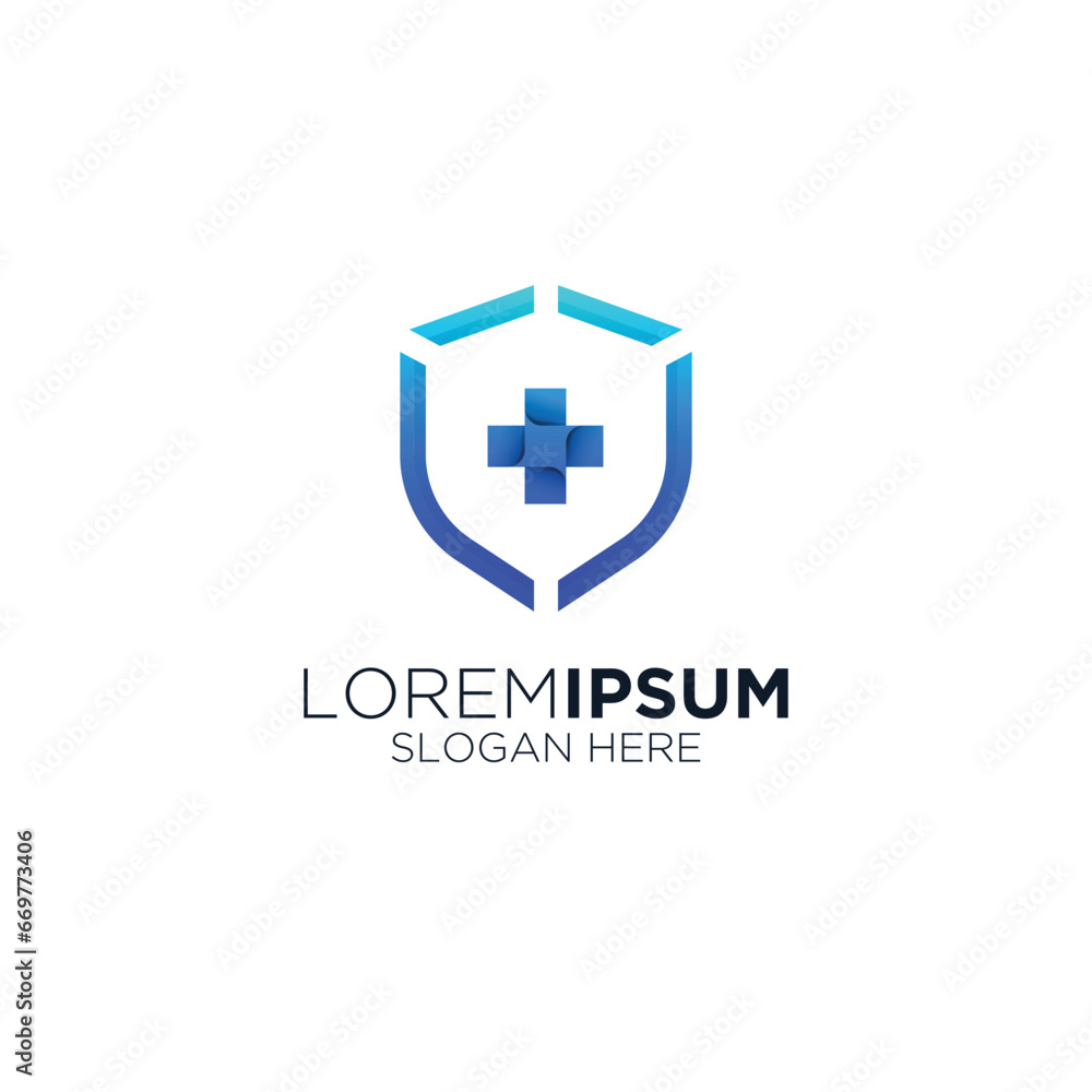 simple clean modern pharmacy logo design