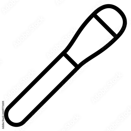 Eyeliner brush icon with outline style and pixel perfect base. Suitable for website design, logo, app and UI. Based on the size of the icon in general, so it can be reduced.