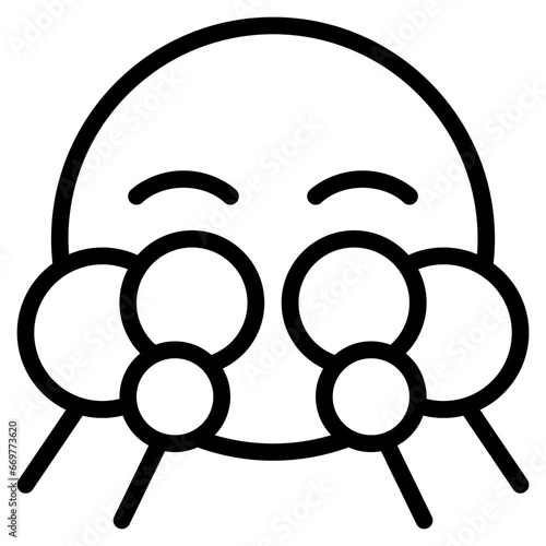 face wash icon with outline style and pixel perfect base. Suitable for website design, logo, app and UI. Based on the size of the icon in general, so it can be reduced.