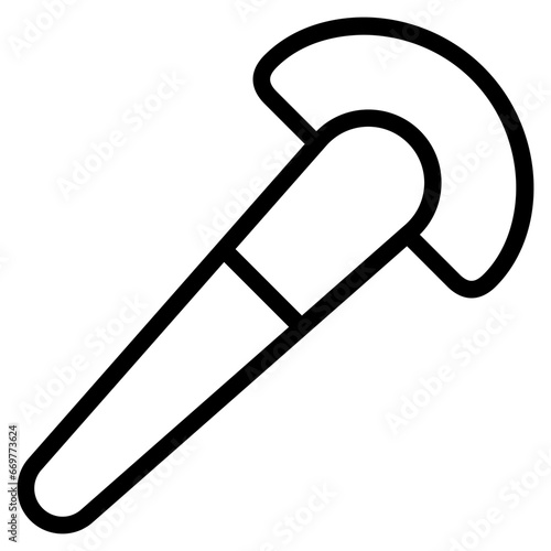 fan brush icon with outline style and pixel perfect base. Suitable for website design, logo, app and UI. Based on the size of the icon in general, so it can be reduced.