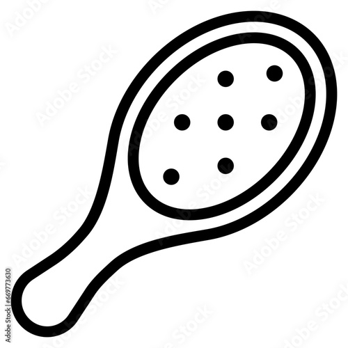 hairbrush icon with outline style and pixel perfect base. Suitable for website design, logo, app and UI. Based on the size of the icon in general, so it can be reduced.