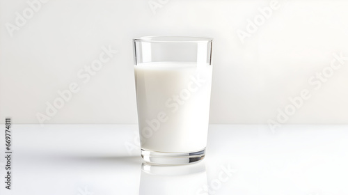 glass of milk isolated on white background