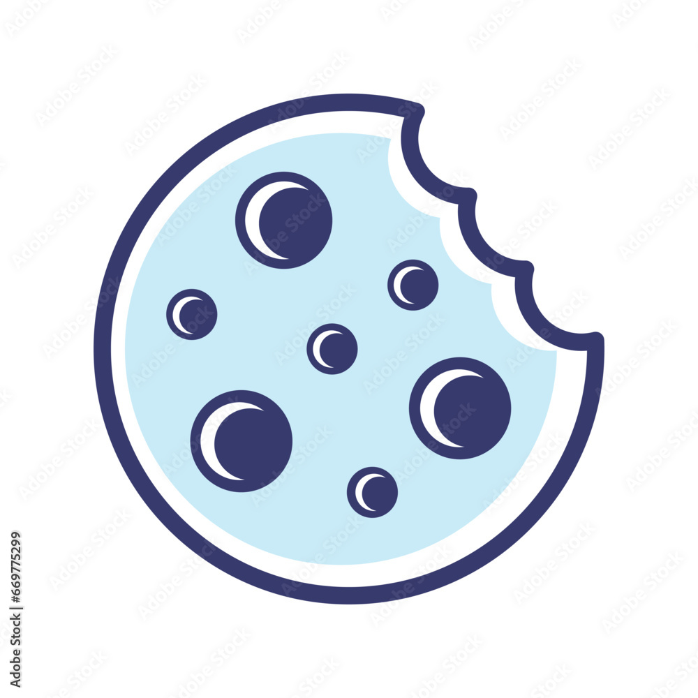 Fototapeta premium Cookie biscuit icon vector on trendy design